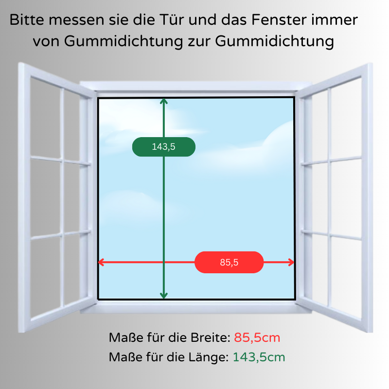 Fliegengitter zum Klemmen für Fenster und Türen
